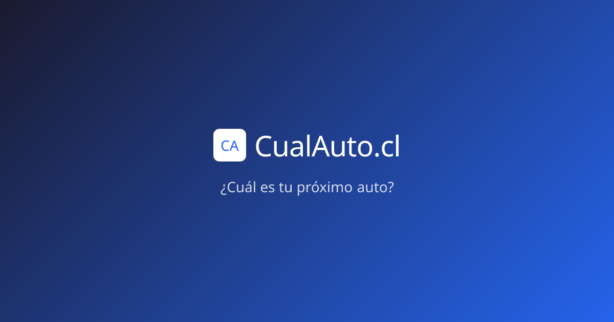 CualAuto.cl — Encuentra tu próximo auto en Chile
